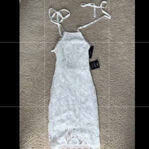 White lace tie up dress!